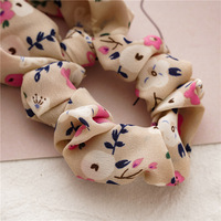 Nouvelles écharpes et chouchous faits main en tissu floral de style européen-américain, écologiques et tendance, pour queue de cheval, accessoires capillaires