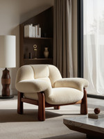 Fauteuil simple en PU design, style médiéval, esthétique Wabi-Sabi, pour salon, balcon, détente