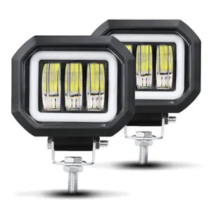 2024แนวโน้มโคมไฟเสริมเลนส์6D 4นิ้ว LED 30W สำหรับรถจักรยานยนต์ SUV รถ4x4รถบรรทุก off-road ไฟตัดหมอก