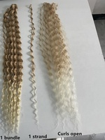 Cheveux de Tressage au Crochet, Vague Profonde Synthétique de 24 Pouces, 150 Grammes, Style Boho Plage, Attaches en Vrac, Vague Océanique