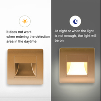 SUMMAO Ac85-265v de Mur Du Couloir Intérieur Éclairage Encastré Led Mur Lampe Pir Motion Sensor Cage D'escalier Lumière Étape Lampe