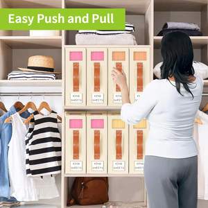 Foldable <b>Bed</b> Sheet Organizers and Storage Queen King Sheet <b>Set</b> Organizer for <b>Bed</b> Sheets Pillowcases Linen Closet Organizer - Product Image 5