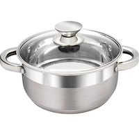 Vente en gros de marmites de cuisson droites de différentes tailles, ustensiles de cuisine pour restaurant, marmites à fondue, marmites en acier inoxydable pour soupes et bouillons