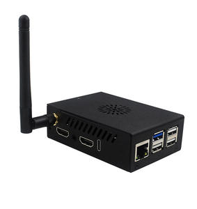 Arancione <span class=keywords><strong>Pi</strong></span> 5 Max custodia in metallo nero in lega di alluminio guscio di protezione con ventola Antenna opzionale e dissipatori di calore in alluminio per Opi 5max - Product Image 1