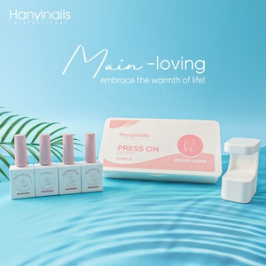 Para Hanyinails, ataúd mediano, puntas de <span class=keywords><strong>Gel</strong></span> suave cuadradas, <span class=keywords><strong>Kit</strong></span> de <span class=keywords><strong>uñas</strong></span> <span class=keywords><strong>X</strong></span> con lámpara UV, puntas de gelatina, <span class=keywords><strong>Kit</strong></span> de <span class=keywords><strong>uñas</strong></span>, caja de embalaje - Product Image 1