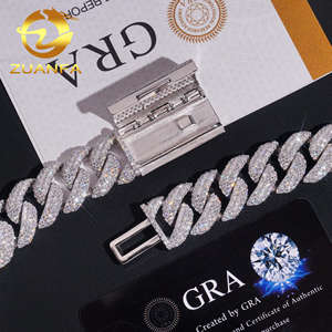 Collar Cubano Grande de 18 mm, Envío Rápido desde EE. UU., Plata 925 Chapada en Oro, Moissanita que Pasa la Prueba del Diamante, Estilo Cubano Pesado - Product Image 2