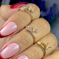Certificat personnalisé Igi GIA CVD HPHT Lab Grown Diamond Alphabet Letter Initial Ring 10k 14k Solid Gold pour Femmes Hommes Ajustable