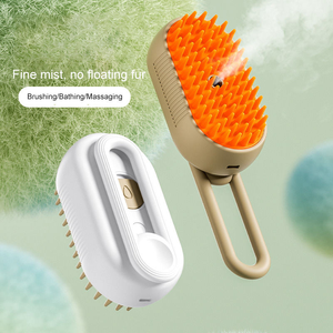 3 In 1 Rechargeable Rotatable USB Charging Dog Cat Steam <b>Brush</b> dog Steam <b>Brush</b> <b>pet</b> Cleaning <b>Brush</b> - Product Image 1