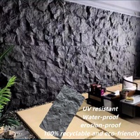 Panel de pared de piedra artificial de poliuretano, paneles de piedra de imitación de Pu ecológicos duraderos con aislamiento térmico para Interior