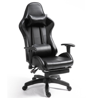 Chaise de Gaming professionnelle et confortable, en cuir PU, avec repose-pieds, pour PC, pour le bureau et la maison