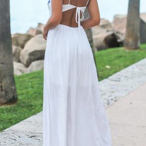 ชุดเดรสผ้าลินินใหม่สำหรับผู้หญิง ปักลายดอกไม้ ผ้าฝ้าย เอวสูง ทรงหลวม สไตล์ลำลอง แฟชั่นฤดูร้อน - Product Image 4