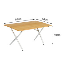 Table de pique-nique pliante légère et robuste en alliage d'aluminium, imperméable, moderne, pour l'extérieur, les voyages en famille, les banquets, les hôpitaux