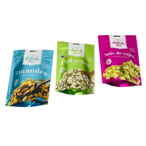 Plastic Cashew Dry Fruit Peanuts Nuts Packing Bags Dried Peanut Package Roasted Almond Stand Up Pouch Nut Packaging Bag