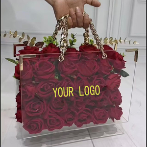 Hoa vĩnh cửu tăng hộp hiển thị trong suốt <span class=keywords><strong>Acrylic</strong></span> lưu trữ di động bin với tăng cường hiển thị tác động - Product Image 3