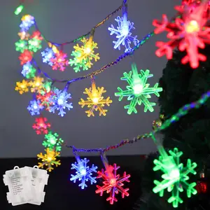Luci di fiocchi di neve di natale 50LED 24FT luci Decorative della stringa di natale all'aperto per il giardino del partito della camera da letto