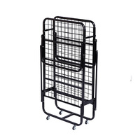 Cadre de lit simple pliant moderne sur mesure OEM pour hôtel, assemblage facile, construction métallique haute capacité pour invités