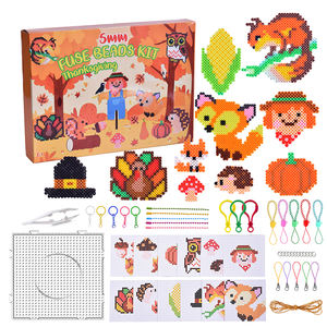 Kit de 4800 perles à fusionner pour garçons et filles, ensemble de perles à fusionner de 5 mm, crochets colorés pour cadeau d'anniversaire et de Thanksgiving - Product Image 1