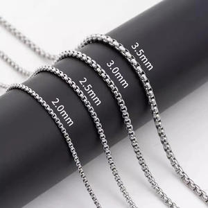 Collar de acero inoxidable de 2mm a la moda, joyería de titanio para hombres y mujeres - Product Image 2