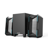 Altavoz Activo para Juegos 2.1 Canales con Subwoofer Inalámbrico, Sonido Multimedia Activo para Computadora, Uso en Exteriores y Teléfono Móvil
