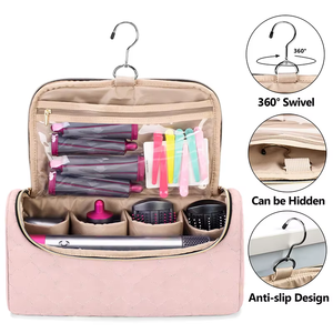 Sac de rangement portable pour styler de coiffure avec rotation à 360° °   Organisateur de voyage léger avec crochet pivotant, compatible avec les fers à friser, les brosses et les accessoires - Product Image 2