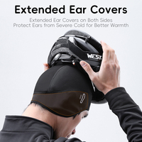 Gorro de Ciclismo de Invierno WEST BIKING a Prueba de Viento de Forro Polar con Orificios para Gafas para Correr y Montar, Gorro Interior de Casco Cálido Deportivo