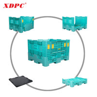 XDPC 1140*980*730mm Pliable Transport En Plastique Légumes Fruits Caisses Pliant Boîte De Rangement