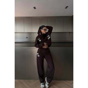 Brown Darcey Custom Hooded <b>Tracksuit</b> Reflective Breathable Plus Size Casual Sets for Summer Printed Sublimation Techniques Logo - Product Image 1