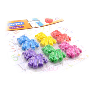 新着3Dアーティストプロ描画ワックスクレヨンかわいい着色動物馬の形6色プラスチッククレヨン子供用 - Product Image 2