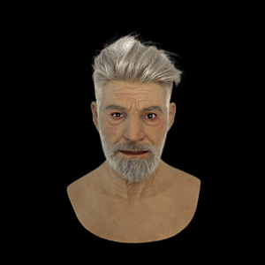 Маска Томаса Маске для Хэллоуина, полноразмерная маска старика, имитация человеческой кожи, силиконовая маска для косплея и кроссдрессинга - Product Image 2