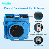 Épurateur d'air portatif de qualité supérieure pour la restauration de dommages causés par l'eau industrielle et commerciale Filtre à air sécheur Purificateur d'air de sous-sol