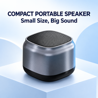Haut-parleur BT portable, mini enceinte sans fil, basses puissantes, corps métallique, BT 5.1, son HD 0-5W pour voiture, bureau