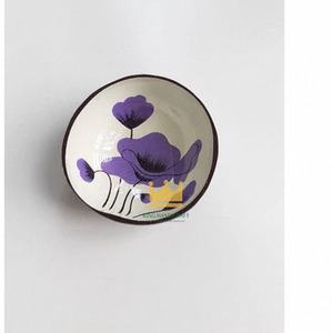 Vietnamese Traditional Lacquerware <b>Coconut</b> <b>Shell</b> Bowls Food Grade Natural Bowls for Healthy Breakfast - Product Image 1