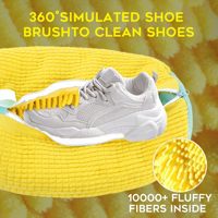 Tas cuci sepatu ritsleting poliester kustom Premium tas cucian rumah tahan lama dengan serat terpasang untuk mesin cuci dan sepatu