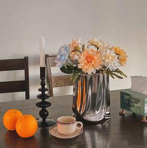 Florero de Metal decorativo Premium moderno con centro de mesa de acabado brillante para decoración del hogar sala de estar - Product Image 3