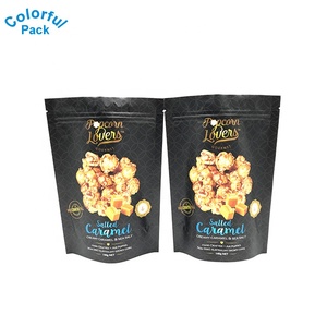 Impresión personalizada Spot Light Stand up Salted <span class=keywords><strong>Caramelo</strong></span> Bolsas de <span class=keywords><strong>palomitas</strong></span> de maíz Papel de aluminio laminado Reciclable Bolsas de embalaje de chocolate - Product Image 5