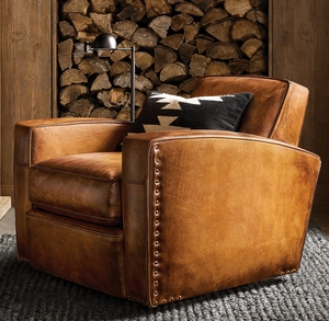 Chaise de luxe antique meubles d'hôtel chaise d'accent <span class=keywords><strong>fauteuil</strong></span> dossier tapisserie d'ameublement en <span class=keywords><strong>cuir</strong></span> chaises de bibliothèque - Product Image 1