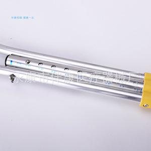 Muletas Dobles de Aleación de Aluminio, Altura Ajustable de 115-135 cm, para Adultos, Ayuda para Caminar - Product Image 1