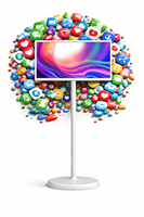 Bestie Machine Écran tactile extérieur à format libre pour diffusion en direct, appareil autonome tout-en-un, téléviseur intelligent 32 pouces