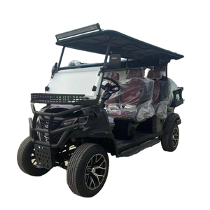 Voiturette de golf électrique 2+2 places, freins à tambour avant/discoques arrière, vitesse maximale 30 km/h, autonomie 100 km, batterie 60V, pneus 18 pouces, homologuée CE/DOT - Product Image 1