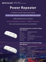 Amplificateur de puissance CC Bincolor BC-981 12V-48V 10A 1 canal, répéteur de puissance pour variateur LED