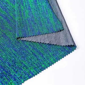 Luxury luccicante tessuto Single Jersey per abiti moda donna 50% Nylon 45% Lurex 5% Spandex filato metallico tinto rotoli - Product Image 2