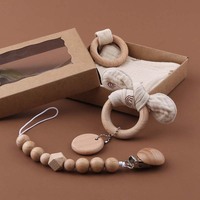 Chaînes de sucettes personnalisées avec nom, bavoirs en coton pour bébé, anneaux de dentition, serviettes à salive, chaînes de sucettes – Cadeaux de fête et de baby shower