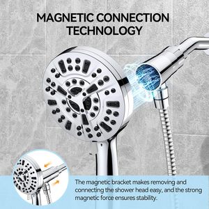 Pommeau de Douche Haute Pression Portable 5 Modes Réglables Multifonction Grande Buse de Pulvérisation d'Eau Douche Massante - Product Image 5