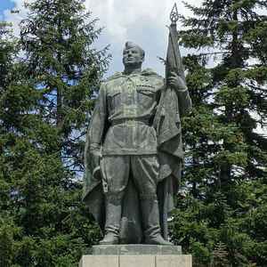 Statues de héros de la Seconde Guerre mondiale grandeur nature pour jardin, cimetière, monument commémoratif, statue de guerrier <span class=keywords><strong>soviétique</strong></span> en bronze, sculpture - Product Image 2
