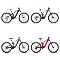 Bicicleta Eléctrica de Montaña de Fibra de Carbono con Motor Central de 36V 250W, Suspensión Completa, 12 Velocidades, Horquilla RockShox, Freno de Disco Hidráulico, OEM EMTB