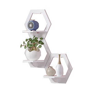 <b>Wall</b> <b>Mounted</b> TV Background Hanger Home Decorative Storage Rack <b>Shelf</b> for Bedroom Bedside Flower Pot Wardrobe for Home - Product Image 1