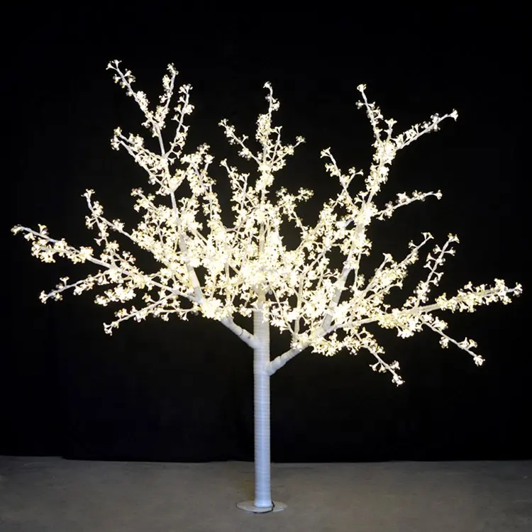 야외 방수 웨딩 파티 풍경 장식 크리스마스 따뜻한 흰색 8ft led 벚꽃 나무 빛