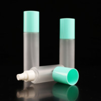 Flacon pompe pour soin du visage en plastique mat transparent de luxe 100ml 120ml 150ml