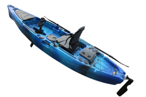 Canoë de kayak de pêche à siège unique de 11 pieds avec système d'entraînement à pédale d'aileron Bateau de tourisme en mer Kayak Sports nautiques LLDPE <span class=keywords><strong>Kano</strong></span> 3 ans VK - Product Image 3