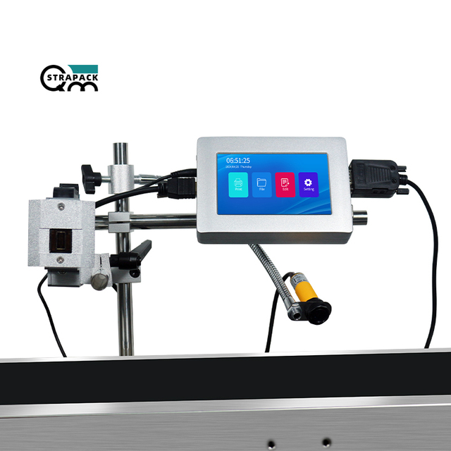 New Design Online Inkjet Printer 5 Inch Screen Easy Operate Continuous Coding Date Printing Fast Dry Manufacturing Plants